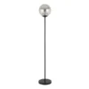 Oula 66" Tall Floor Lamp With Glass Shade In Blackened Bronze/Mercury Glass