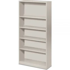 HON Metal Bookcase, Five-Shelf, 34.5w X 12.63d X 71h, Light Gray -office furniture sale 00feedb26db0e2c0a7056295504df852fe