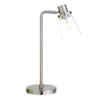 Granville 21" Tall Table Lamp With Glass Shade In Brushed Nickel/Clear