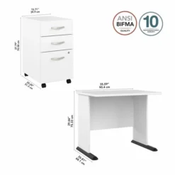 Bush Business Furniture Studio A 36W Small Computer Desk With 3 Drawer Mobile File Cabinet In White 15 Bush Business Furniture Studio A 36W Small Computer Desk With 3 Drawer Mobile File Cabinet In White -office furniture sale 0190083b3eaa8a006d4265e94177d12937