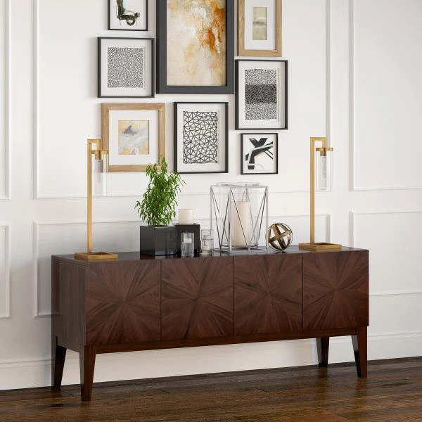 Malva 26" Tall Table Lamp With Glass Shade In Brass/Clear 3 Malva 26" Tall Table Lamp With Glass Shade In Brass/Clear - Image 3