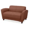 Lorell Mahogany Finish Reception Loveseat