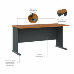 Bush Business Furniture Series A: Natural Cherry 60W Desk -office furniture sale 024e7bbf432054acbe3af65283ea24bc5c