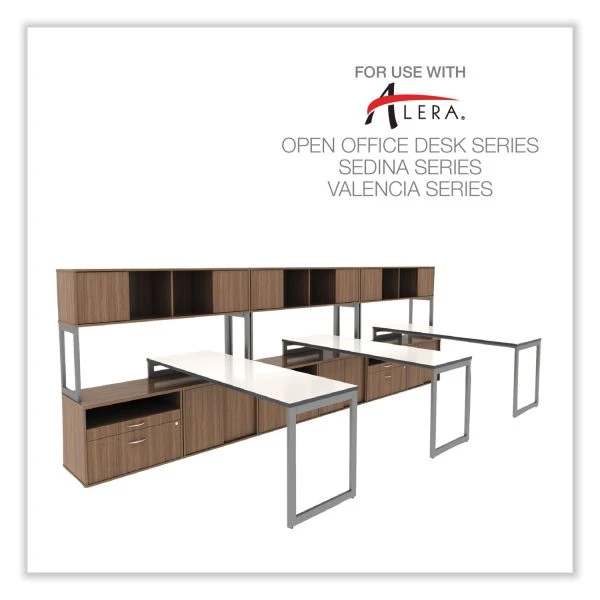 Alera Open Office Desk Series Low File Cabinet Credenza, 2-Drawer: Pencil/File, Legal/Letter, 1 Shelf,Walnut,29.5x19.13x22.88 3 Alera Open Office Desk Series Low File Cabinet Credenza, 2-Drawer: Pencil/File, Legal/Letter, 1 Shelf,Walnut,29.5x19.13x22.88 - Image 3