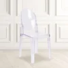Revna Ghost Chair With Oval Back In Revna Transparent Crystal