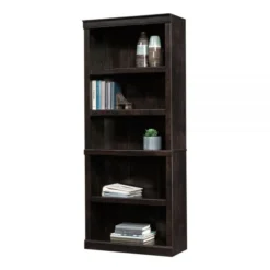 72"H 5-Shelf Bookcase, Peppered Black -office furniture sale 02c57402695c5bbfe083441cf8a25e4387