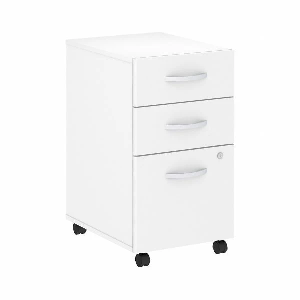 Bush Business Furniture Studio C 3 Drawer Mobile File Cabinet In White 1 Bush Business Furniture Studio C 3 Drawer Mobile File Cabinet In White