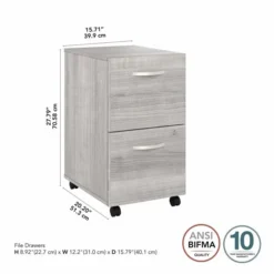 Bush Business Furniture Studio A 2 Drawer Mobile File Cabinet In Platinum Gray - Assembled -office furniture sale 02d8493cac42cfc2ddfc5198e22ba43fc7 1