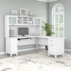 Bush Furniture Somerset 72W L Shaped Desk With Hutch In White 14 Bush Furniture Somerset 72W L Shaped Desk With Hutch In White -office furniture sale 02f77975dfaa3d8d484b05e0c52d96d080