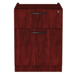 Alera Valencia Series Hanging Pedestal File, Left/Right, 2-Drawers: Box/File, Legal/Letter, Mahogany, 15.63" X 20.5" X 19.25"