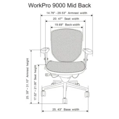 WorkPro Quantum 9000 Series Ergonomic Mesh/Mesh Mid-Back Chair, Black/Black, BIFMA Certified -office furniture sale 0376df89de20b46a12d8cc9a4c2d51b957