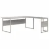 Bush Business Furniture Hybrid 72W X 36D L Shaped Table Desk With Metal Legs In Platinum Gray