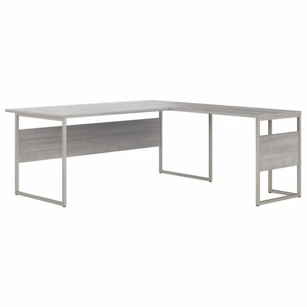Bush Business Furniture Hybrid 72W X 36D L Shaped Table Desk With Metal Legs In Platinum Gray 1 Bush Business Furniture Hybrid 72W X 36D L Shaped Table Desk With Metal Legs In Platinum Gray