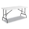 Iceberg IndestrucTables Too 1200 Series Bifold Resin Folding Table, 60w X 30d X 29h, Platinum