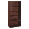 Bush Business Furniture Series C: Hansen Cherry 36W 5 Shelf Bookcase