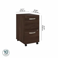 Bush Business Furniture Hybrid 2 Drawer Mobile File Cabinet In Black Walnut - Assembled -office furniture sale 039fd5a7874fee347aa64633262cf3c484