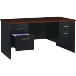 Lorell Commercial Double Pedestal Computer Desk