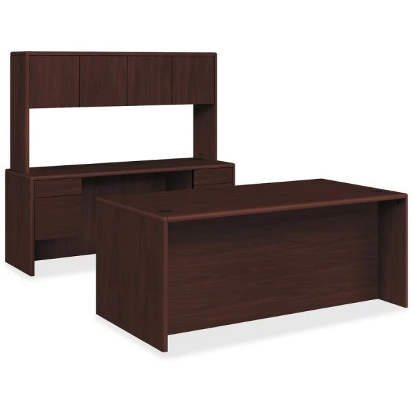 HON 10700 Series Double Pedestal Desk With Three-Quarter Height Pedestals, 72" X 36" X 29.5", Mahogany 3 HON 10700 Series Double Pedestal Desk With Three-Quarter Height Pedestals, 72" X 36" X 29.5", Mahogany - Image 3