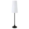 Yana 60" Tall Floor Lamp With Fabric Shade In Blackened Bronze/White