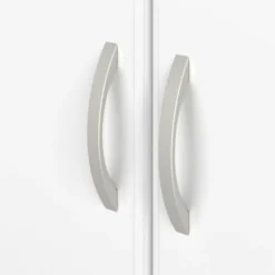 Bush Business Furniture Hybrid Tall 5 Shelf Bookcase With Doors In White -office furniture sale 04d1459db3e1e3a5c96bba9bdfaba57e9e