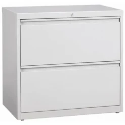 Lorell 2 Drawer Lateral File Cabinet, Letter/Legal/A4, 36" Wide, Gray