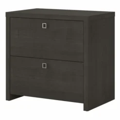 Office By Kathy Ireland Echo 2 Drawer Lateral File Cabinet In Charcoal Maple