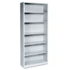 HON Metal Bookcase, Six-Shelf, 34.5w X 12.63d X 81.13h, Light Gray