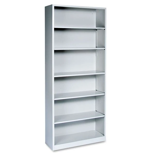 HON Metal Bookcase, Six-Shelf, 34.5w X 12.63d X 81.13h, Light Gray 1 HON Metal Bookcase, Six-Shelf, 34.5w X 12.63d X 81.13h, Light Gray