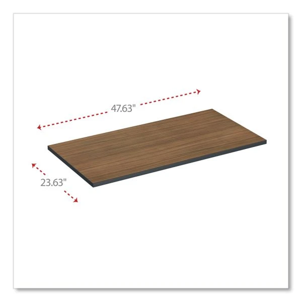 Alera Reversible Laminate Table Top, Rectangular, 47.63w X 23.63d, Espresso/Walnut 2 Alera Reversible Laminate Table Top, Rectangular, 47.63w X 23.63d, Espresso/Walnut - Image 2