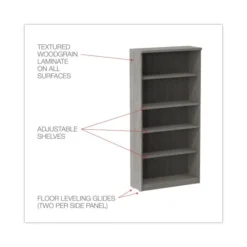 Alera Valencia Series Bookcase, Five-Shelf, 31.75w X 14d X 64.75h, Gray -office furniture sale 063109d2dce64010ca60ce5933d156c656