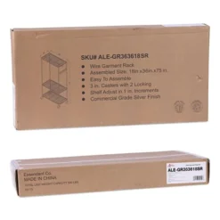 Alera Wire Shelving Garment Rack, 30 Garments, 36w X 18d X 75h, Silver -office furniture sale 066907c9425dac9fd86b47c5a735b603a1