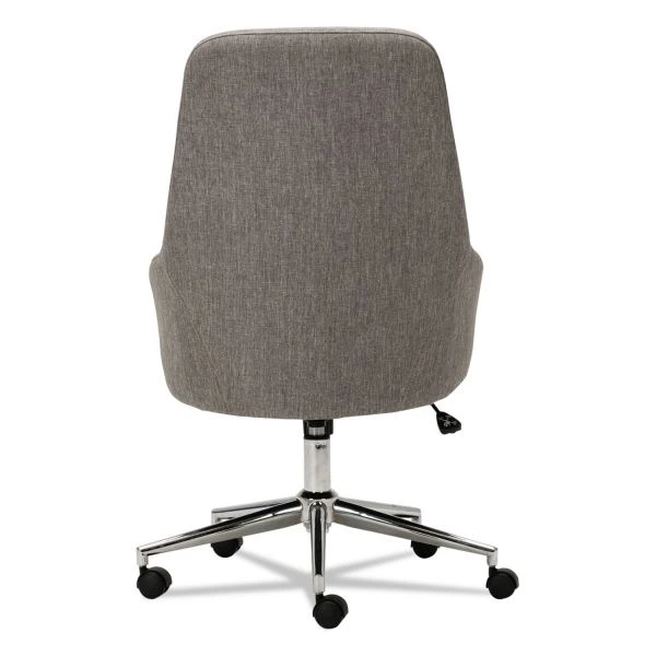 Alera Captain Series High-Back Chair, Supports Up To 275 Lb, 17.1" To 20.1" Seat Height, Gray Tweed Seat/Back, Chrome Base 3 Alera Captain Series High-Back Chair, Supports Up To 275 Lb, 17.1" To 20.1" Seat Height, Gray Tweed Seat/Back, Chrome Base - Image 3
