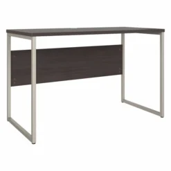 Bush Business Furniture Hybrid 48W X 24D Computer Table Desk With Metal Legs In Storm Gray