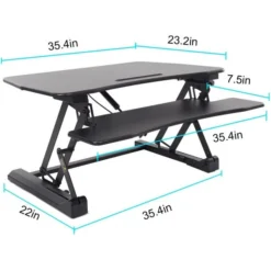 NETPATIBLES - IMSOURCING Sit To Standing Desk Converter - Black -office furniture sale 082d560d5361ace767ca43ab8352a5b3f1