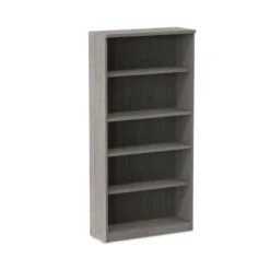 Alera Valencia Series Bookcase, Five-Shelf, 31.75w X 14d X 64.75h, Gray