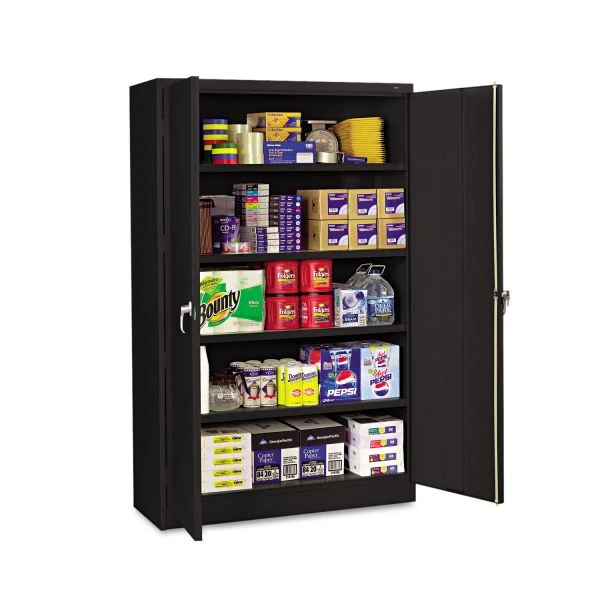 Tennsco Assembled Jumbo Steel Storage Cabinet, 48w X 18d X 78h, Black 1 Tennsco Assembled Jumbo Steel Storage Cabinet, 48w X 18d X 78h, Black