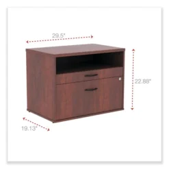 Alera Open Office Desk Series Low File Cabinet Credenza, 2-Drawer: Pencil/File, Legal/Letter, 1 Shelf,Cherry,29.5x19.13x22.88 -office furniture sale 08f8ef7596c9a4d0c7c4cd3699c98a22fa