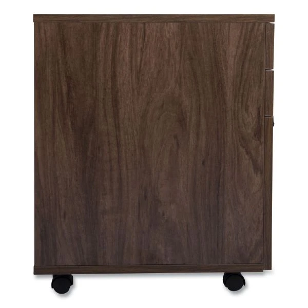 Union & Scale Essentials Mobile Pedestal File, Left Or Right, 3-Drawers: Box/Box/File, Legal/Letter, Espresso, 15.6" X 21.3" X 24.3" 3 Union & Scale Essentials Mobile Pedestal File, Left Or Right, 3-Drawers: Box/Box/File, Legal/Letter, Espresso, 15.6" X 21.3" X 24.3" - Image 3