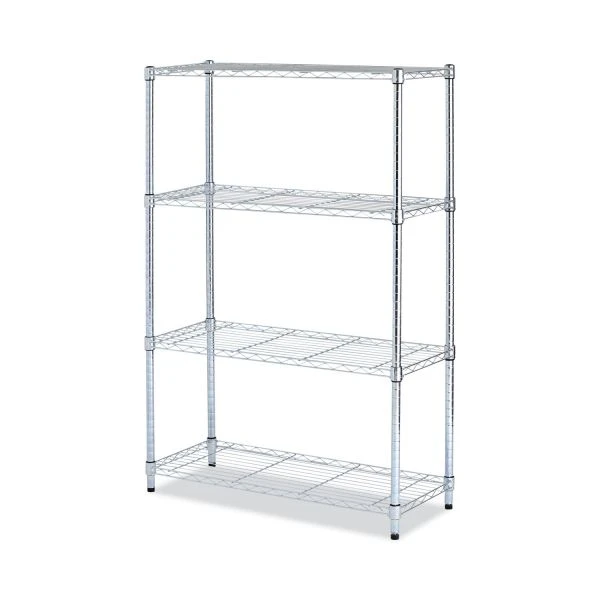 Alera Residential Wire Shelving, Four-Shelf, 36w X 14d X 54h, Silver 1 Alera Residential Wire Shelving, Four-Shelf, 36w X 14d X 54h, Silver