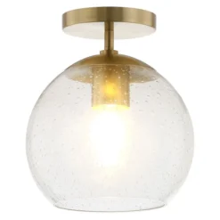 Bartlett 9" Wide Semi Flush Mount With Glass Shade In Brass/Seeded 11 Bartlett 9" Wide Semi Flush Mount With Glass Shade In Brass/Seeded -office furniture sale 09b7db80fcd6d464db1a54016348937666