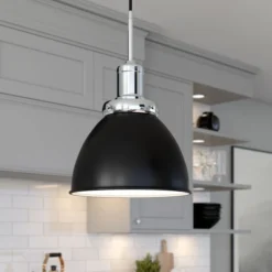 Madison 12" Wide Pendant With Metal Shade In Blackened Bronze/Polished Nickel/Blackened Bronze 12 Madison 12" Wide Pendant With Metal Shade In Blackened Bronze/Polished Nickel/Blackened Bronze -office furniture sale 0a8519a2d171d6de556b75701ce691fe17