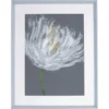 Lorell White Flower Design Framed Abstract Art