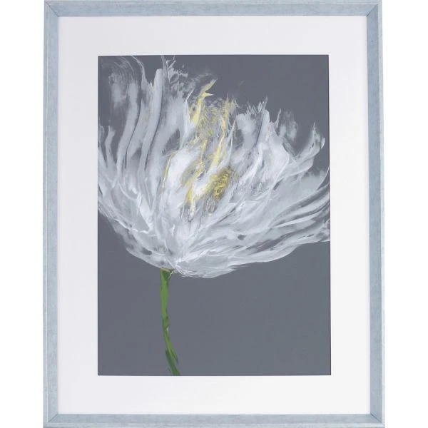 Lorell White Flower Design Framed Abstract Art 1 Lorell White Flower Design Framed Abstract Art
