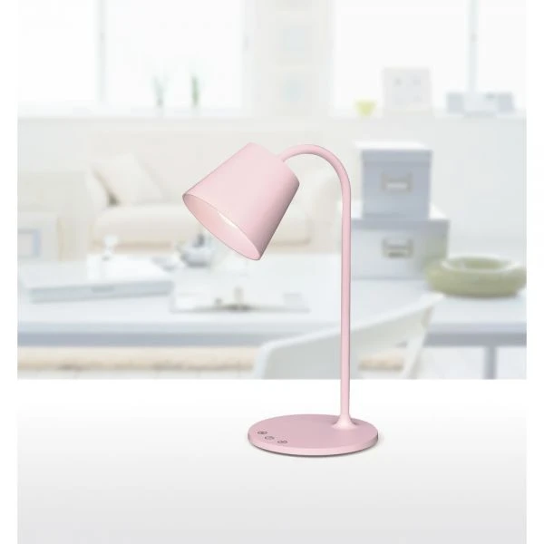 Kessly LED Desk Lamp With USB Port, 17"H, Pink 4 Kessly LED Desk Lamp With USB Port, 17"H, Pink - Image 4