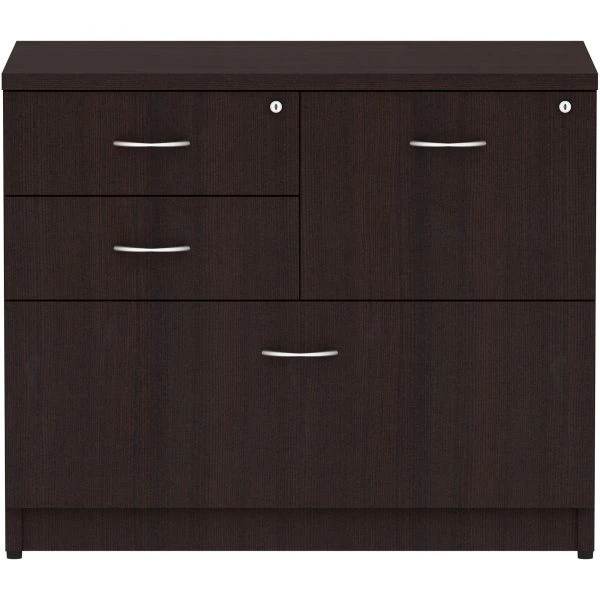 Lorell 2-Box/1-File Espresso 4-drawer Lateral File 2 Lorell 2-Box/1-File Espresso 4-drawer Lateral File - Image 2