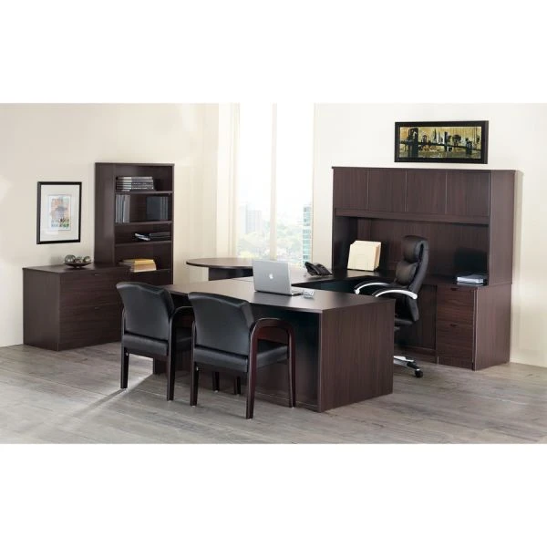 Lorell Prominence 2.0 Espresso Laminate Box/File Left Return - 2-Drawer 4 Lorell Prominence 2.0 Espresso Laminate Box/File Left Return - 2-Drawer - Image 4