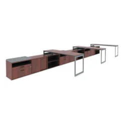 Alera Open Office Desk Series Low File Cabinet Credenza, 2-Drawer: Pencil/File, Legal/Letter, 1 Shelf,Cherry,29.5x19.13x22.88 -office furniture sale 0b713f4b50c3854295e4640df7ac308a01