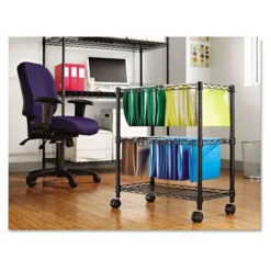 Alera Two-Tier File Cart For Front-to-Back + Side-to-Side Filing, Metal, 1 Shelf, 3 Bins, 26" X 14" X 29.5", Black 7 Alera Two-Tier File Cart For Front-to-Back + Side-to-Side Filing, Metal, 1 Shelf, 3 Bins, 26" X 14" X 29.5", Black -office furniture sale 0b92f575a4e75932f14acbaa8b59351daa