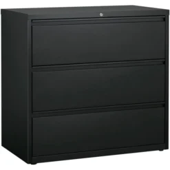 Lorell Hanging File 3 Drawer Lateral File Cabinet, Letter/Legal/A4, 42" Wide, Charcoal