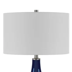Mirabella 25.5" Tall Table Lamp With Fabric Shade In Navy Blue Glass/White 11 Mirabella 25.5" Tall Table Lamp With Fabric Shade In Navy Blue Glass/White -office furniture sale 0bb2d34159e1be5a1c1fd8a5fa76c9837a
